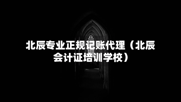 北辰专业正规记账代理（北辰会计证培训学校）