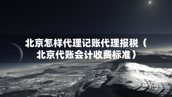 北京怎样代理记账代理报税（北京代账会计收费标准）