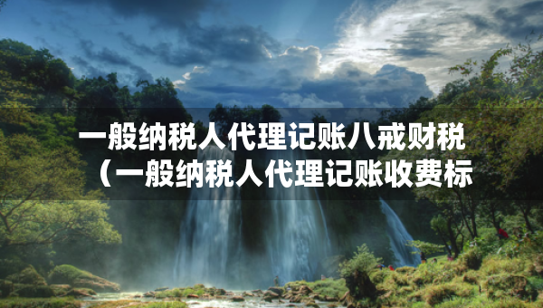 一般纳税人代理记账八戒财税（一般纳税人代理记账收费标准）
