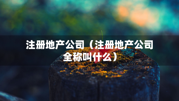 注册地产公司（注册地产公司全称叫什么）