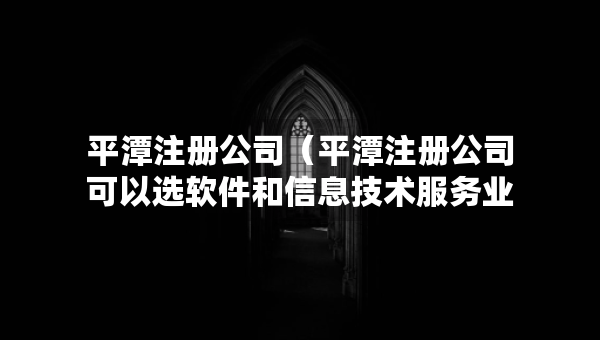 平潭注册公司（平潭注册公司可以选软件和信息技术服务业）