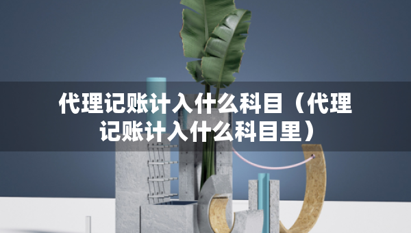 代理记账计入什么科目（代理记账计入什么科目里）