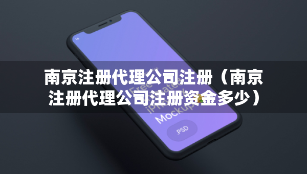 南京注册代理公司注册（南京注册代理公司注册资金多少）