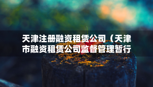 天津注册融资租赁公司（天津市融资租赁公司监督管理暂行办法）
