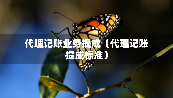 代理记账业务提成（代理记账提成标准）
