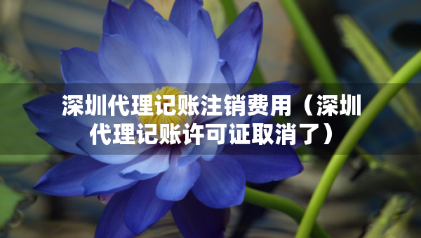 深圳代理记账注销费用（深圳代理记账许可证取消了）