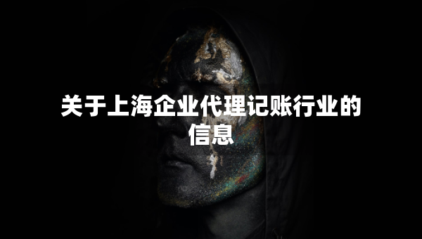关于上海企业代理记账行业的信息