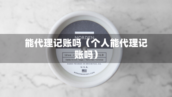 能代理记账吗（个人能代理记账吗）