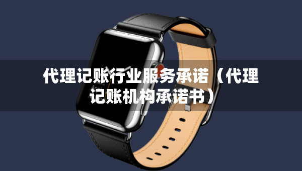 代理记账行业服务承诺（代理记账机构承诺书）