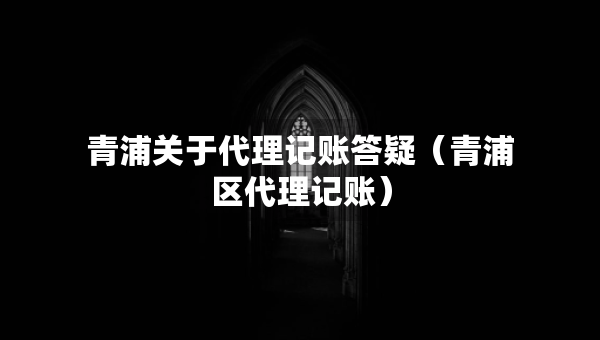 青浦关于代理记账答疑（青浦区代理记账）