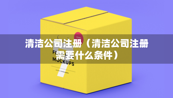 清洁公司注册（清洁公司注册需要什么条件）