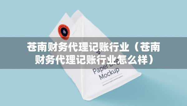 苍南财务代理记账行业（苍南财务代理记账行业怎么样）