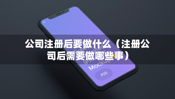 公司注册后要做什么（注册公司后需要做哪些事）