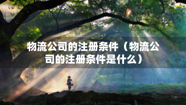 物流公司的注册条件（物流公司的注册条件是什么）