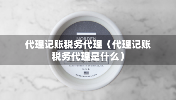 代理记账税务代理（代理记账税务代理是什么）