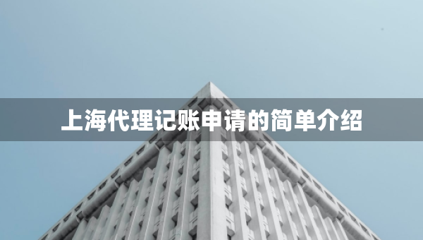 上海代理记账申请的简单介绍