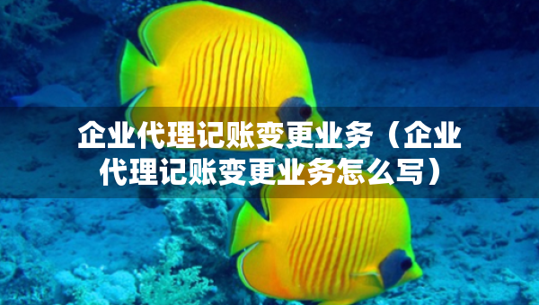 企业代理记账变更业务（企业代理记账变更业务怎么写）