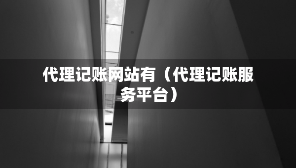 代理记账网站有（代理记账服务平台）