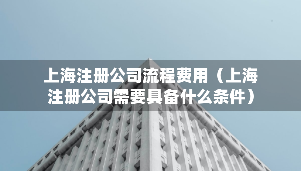 上海注册公司流程费用（上海注册公司需要具备什么条件）
