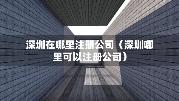 深圳在哪里注册公司（深圳哪里可以注册公司）