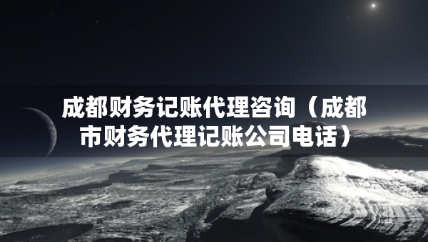 成都财务记账代理咨询（成都市财务代理记账公司电话）