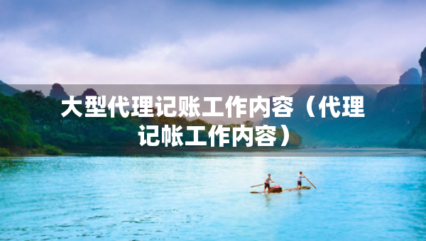 大型代理记账工作内容（代理记帐工作内容）