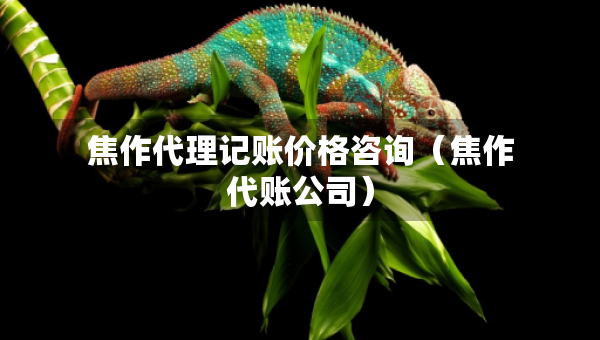 焦作代理记账价格咨询（焦作代账公司）