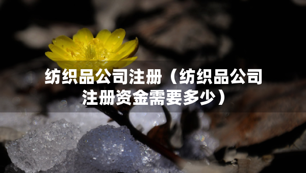 纺织品公司注册（纺织品公司注册资金需要多少）