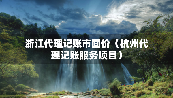 浙江代理记账市面价（杭州代理记账服务项目）
