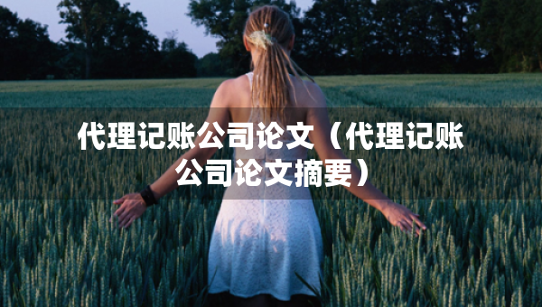代理记账公司论文（代理记账公司论文摘要）
