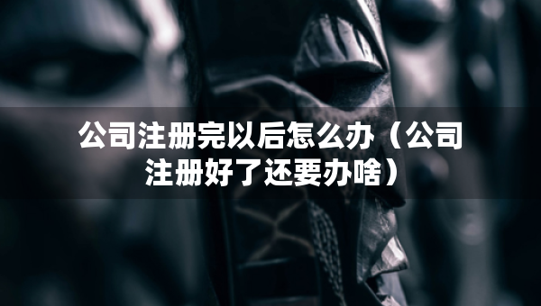 公司注册完以后怎么办（公司注册好了还要办啥）