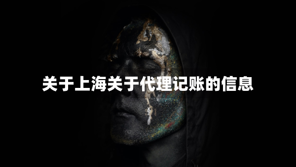 关于上海关于代理记账的信息