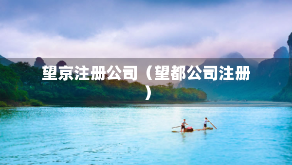 望京注册公司（望都公司注册）