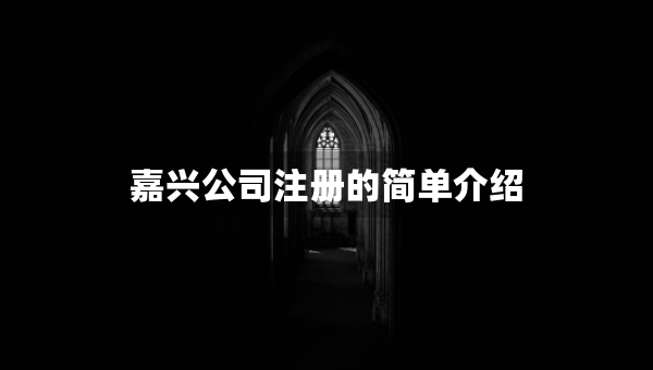 嘉兴公司注册的简单介绍