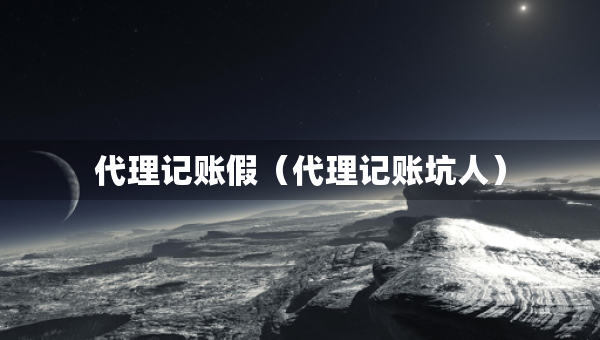 代理记账假（代理记账坑人）