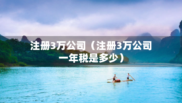注册3万公司（注册3万公司一年税是多少）