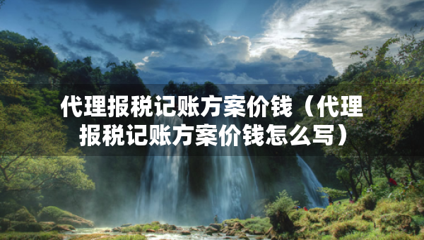 代理报税记账方案价钱（代理报税记账方案价钱怎么写）