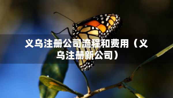 义乌注册公司流程和费用（义乌注册新公司）