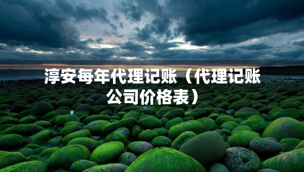 淳安每年代理记账（代理记账公司价格表）