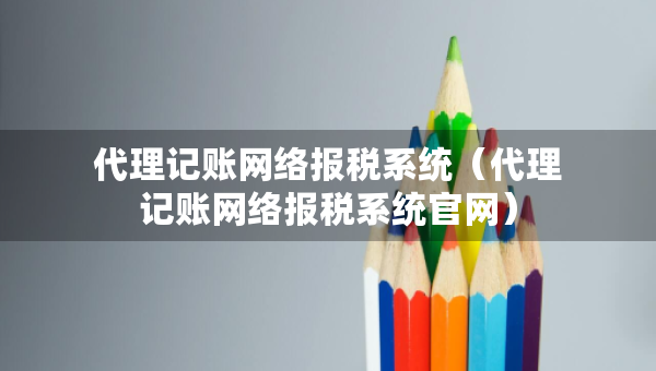 代理记账网络报税系统（代理记账网络报税系统官网）