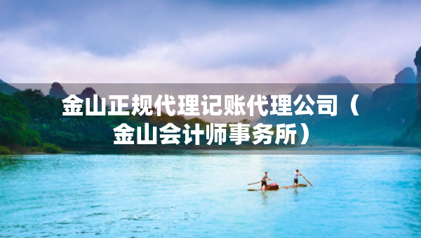 金山正规代理记账代理公司（金山会计师事务所）