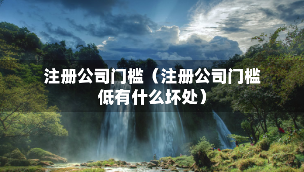 注册公司门槛（注册公司门槛低有什么坏处）