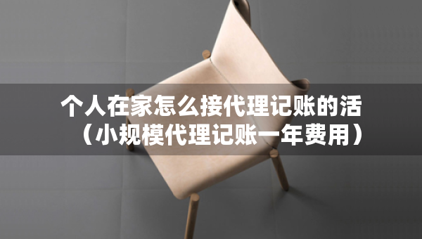 个人在家怎么接代理记账的活（小规模代理记账一年费用）