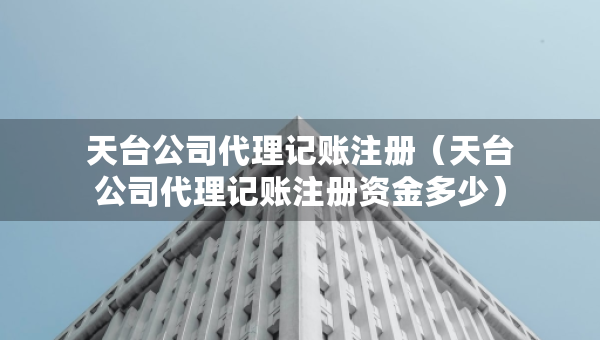 天台公司代理记账注册（天台公司代理记账注册资金多少）