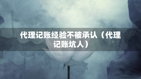 代理记账经验不被承认（代理记账坑人）