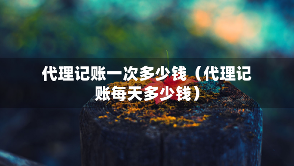 代理记账一次多少钱（代理记账每天多少钱）