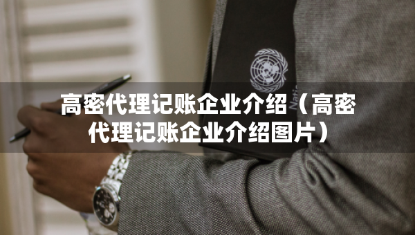 高密代理记账企业介绍（高密代理记账企业介绍图片）
