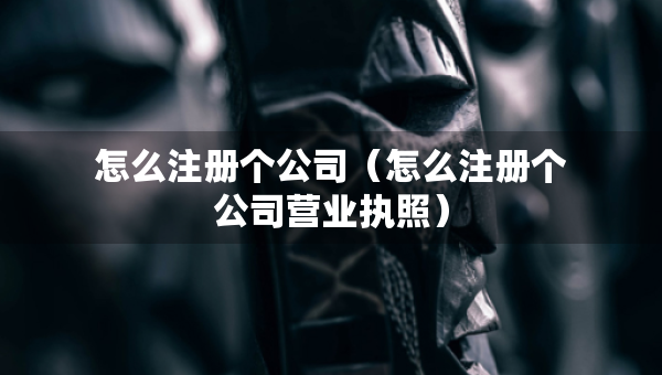 怎么注册个公司（怎么注册个公司营业执照）