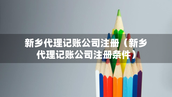 新乡代理记账公司注册（新乡代理记账公司注册条件）