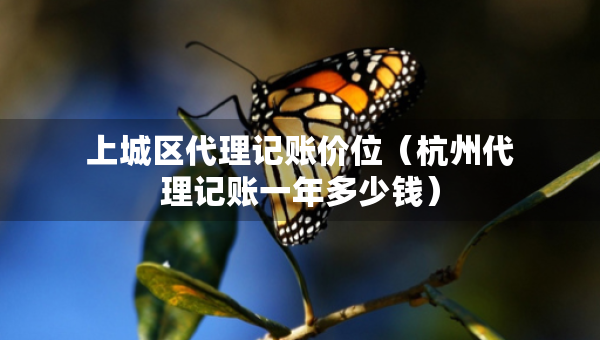 上城区代理记账价位（杭州代理记账一年多少钱）